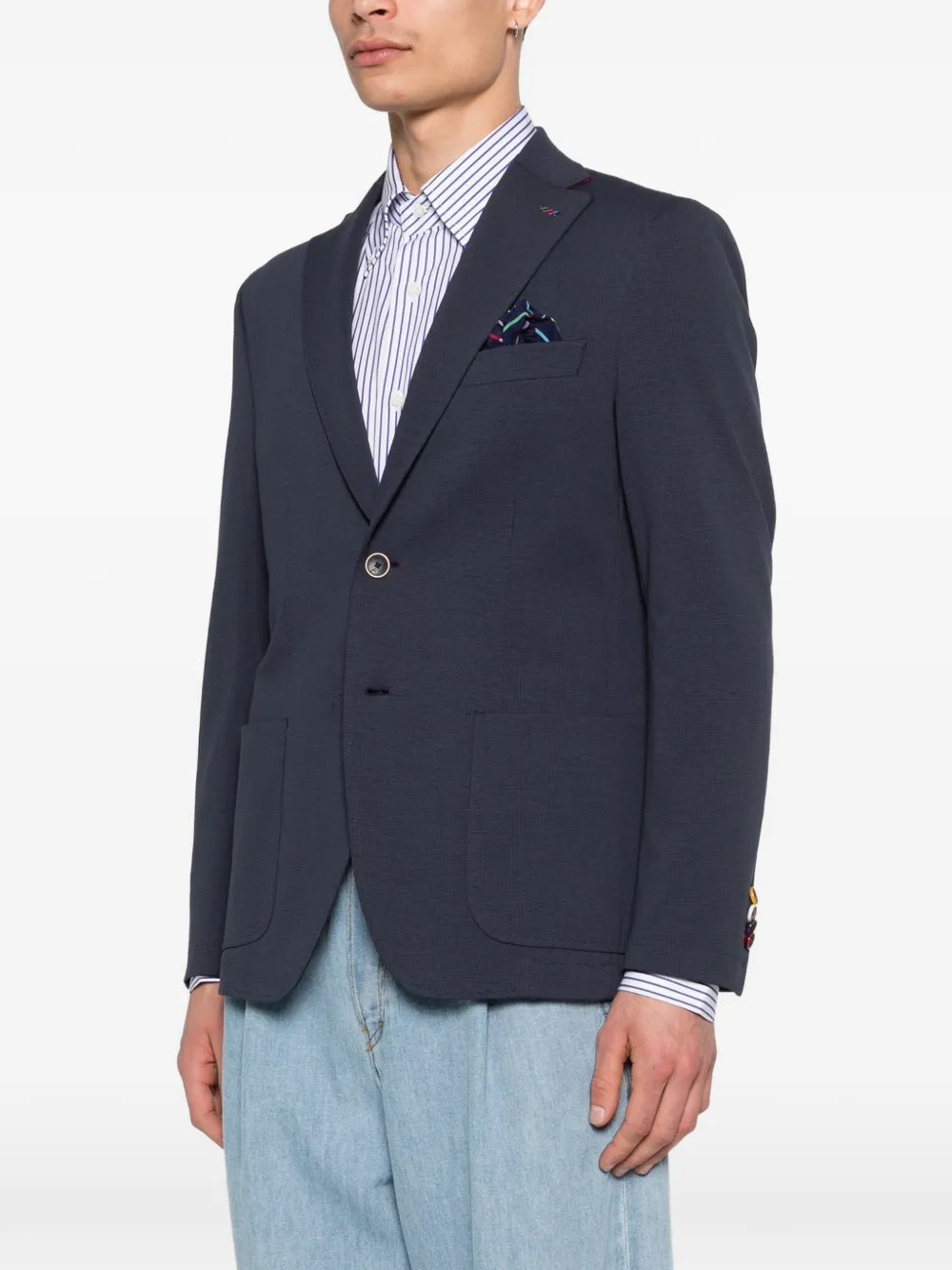  Manuel Ritz Button Blazer - Blue 