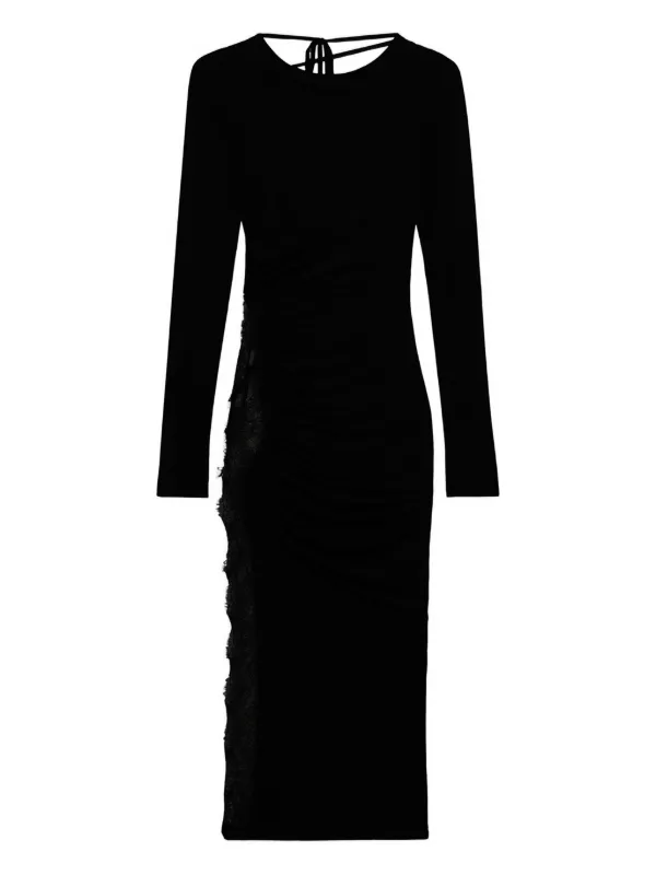 Blumarine レースインサート ドレス | ブラック | FARFETCH JP