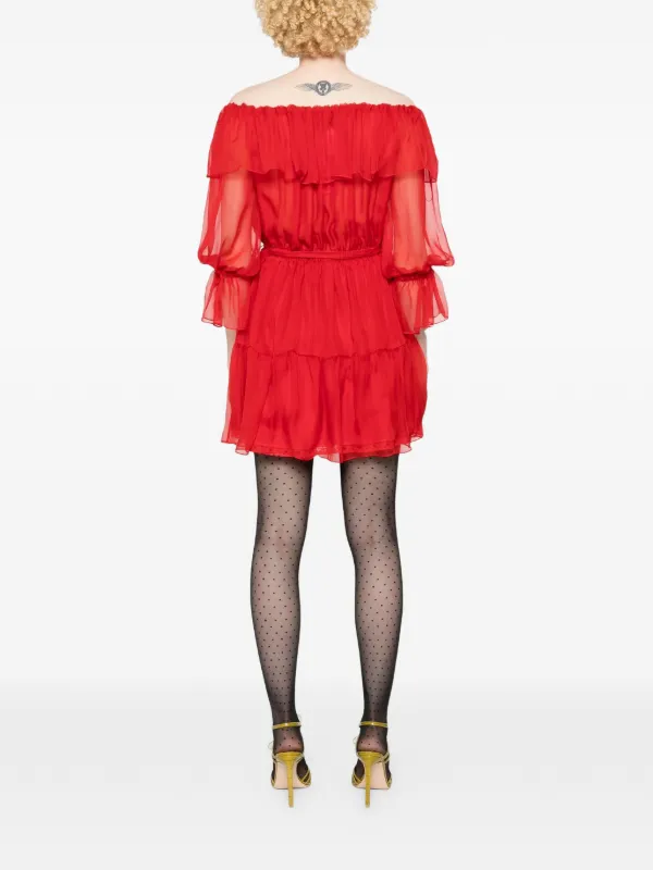 gucci off shoulder dress Miranda Kerr in Gucci