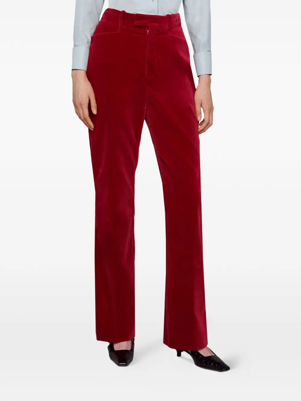 Gucci Pre-Owned Fluwelen broek - Rood