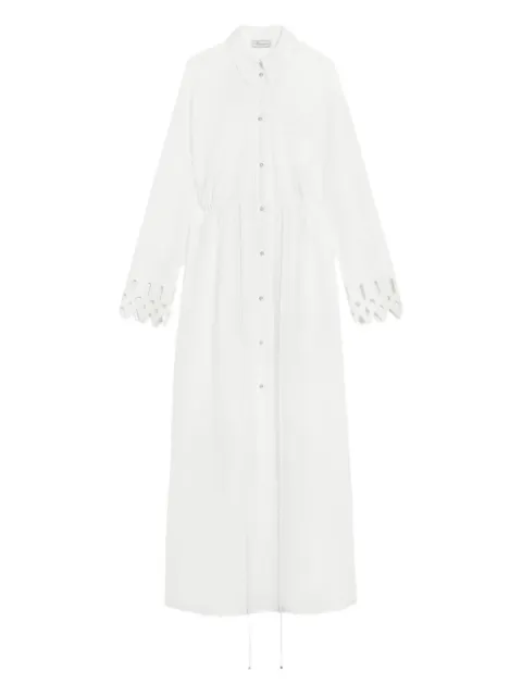 Blumarine long-sleeve maxi shirt dress