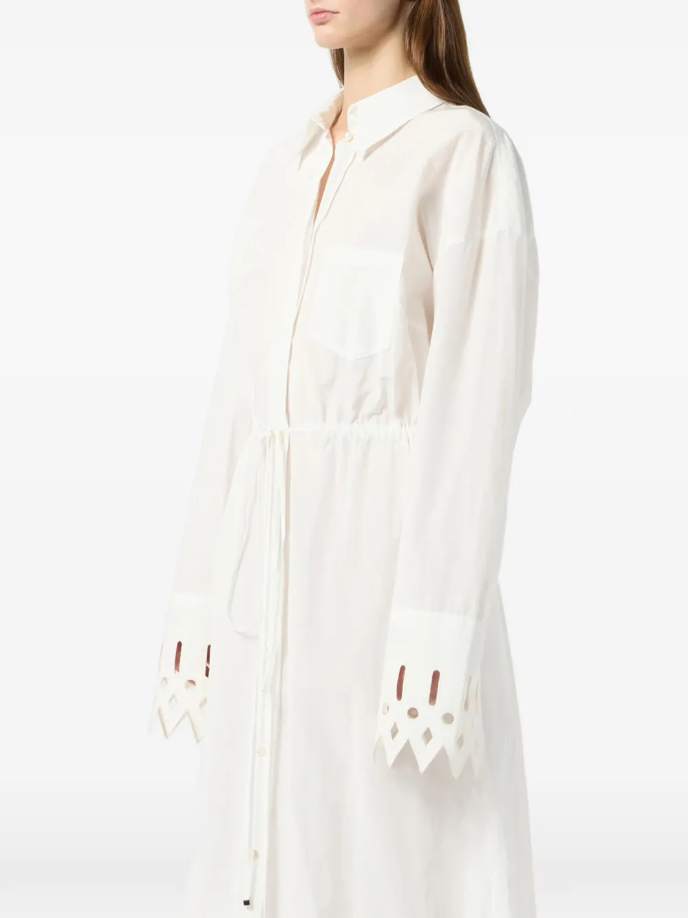 Blumarine Maxi blousejurk Wit