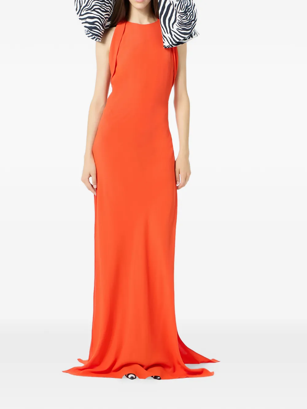 Blumarine Maxi-jurk met halternek Oranje