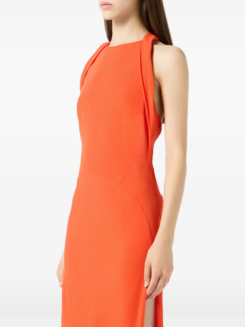 Blumarine Maxi-jurk met halternek Oranje
