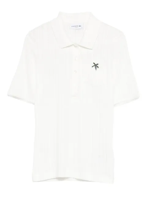 Lacoste openwork chest-pocket polo top
