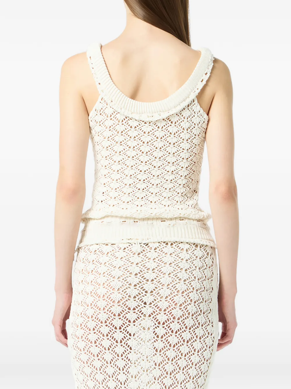 Lace-Stitch Knitted Top