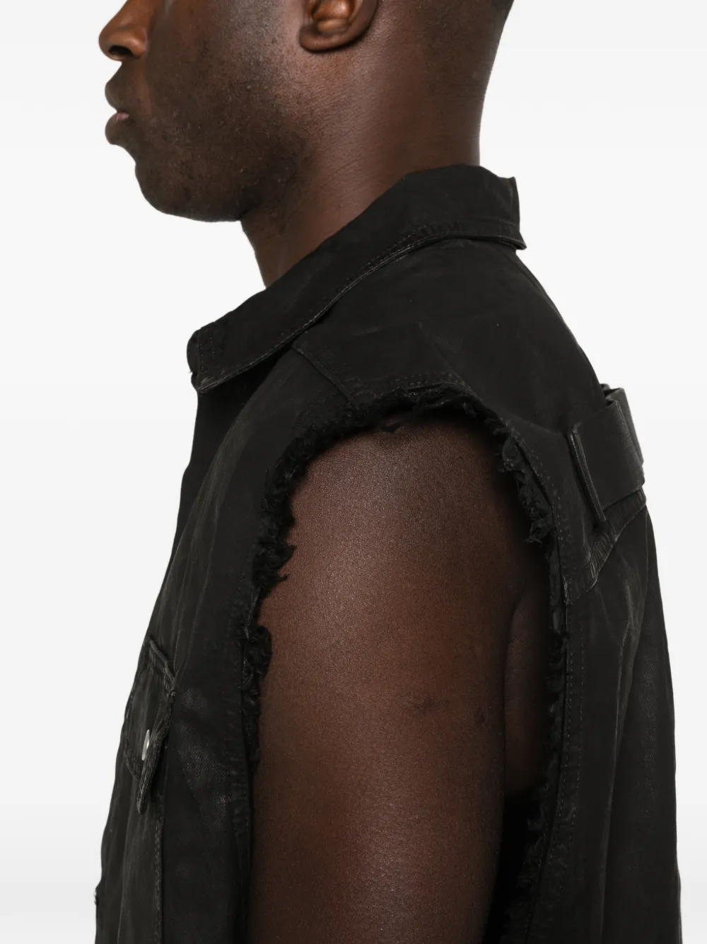 Rick Owens DRKSHDW Denim mouwloze top Zwart