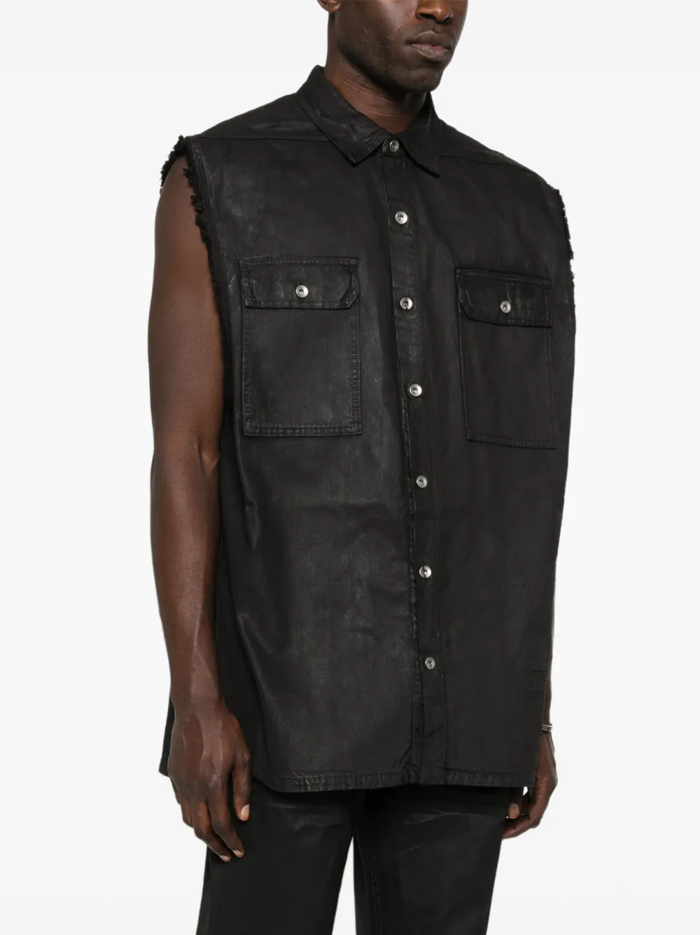 Rick Owens DRKSHDW Denim mouwloze top Zwart