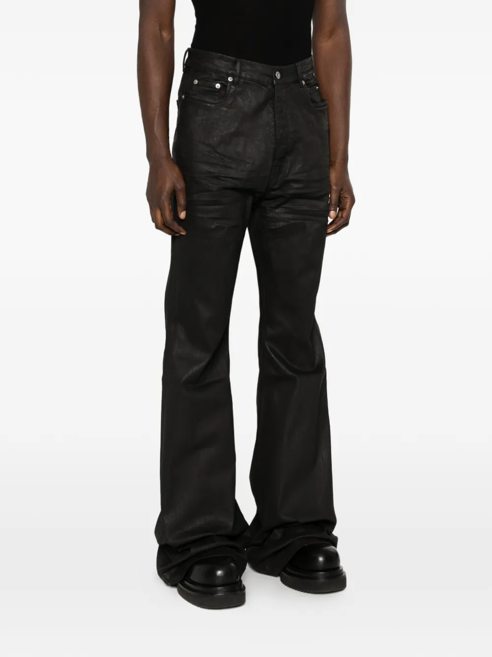  Rick Owens Drkshdw Button Bootcut Jeans - Black 