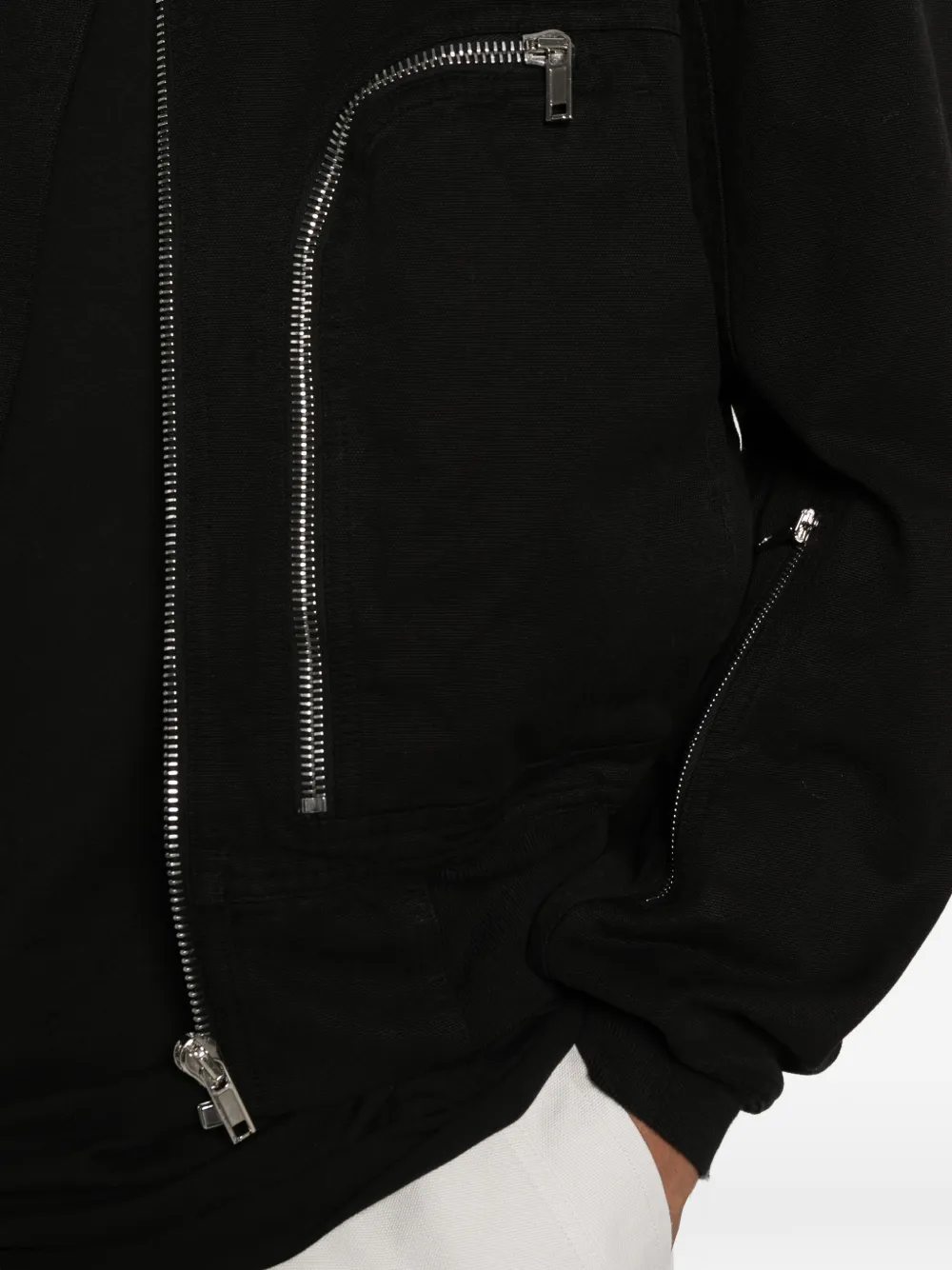 Rick Owens DRKSHDW Bauhaus bomberjack met rits Zwart