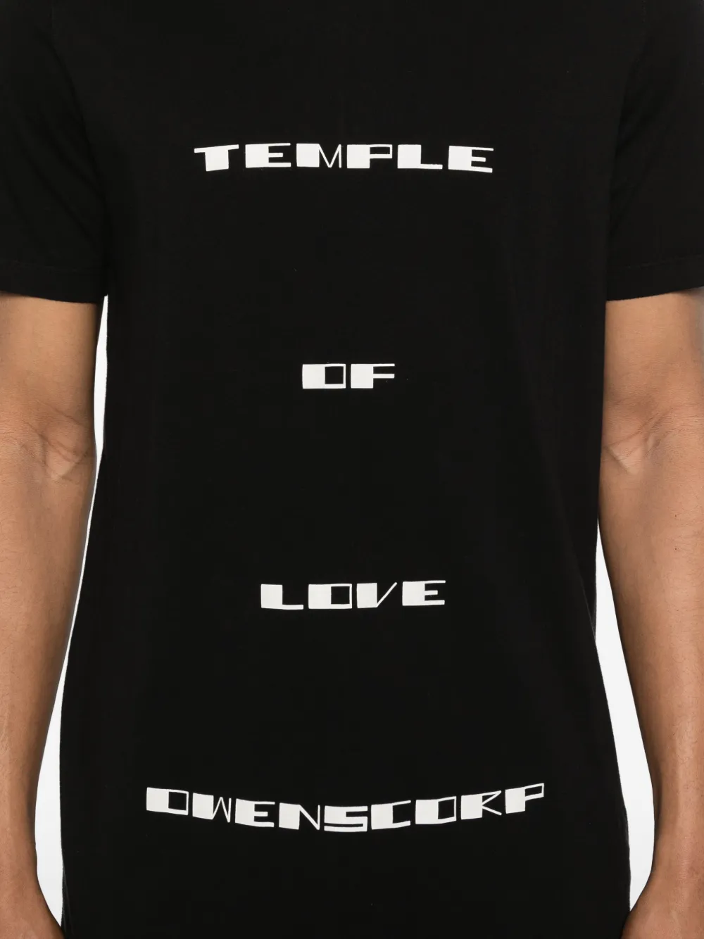 Rick Owens DRKSHDW Temple Love T-shirt met print Zwart