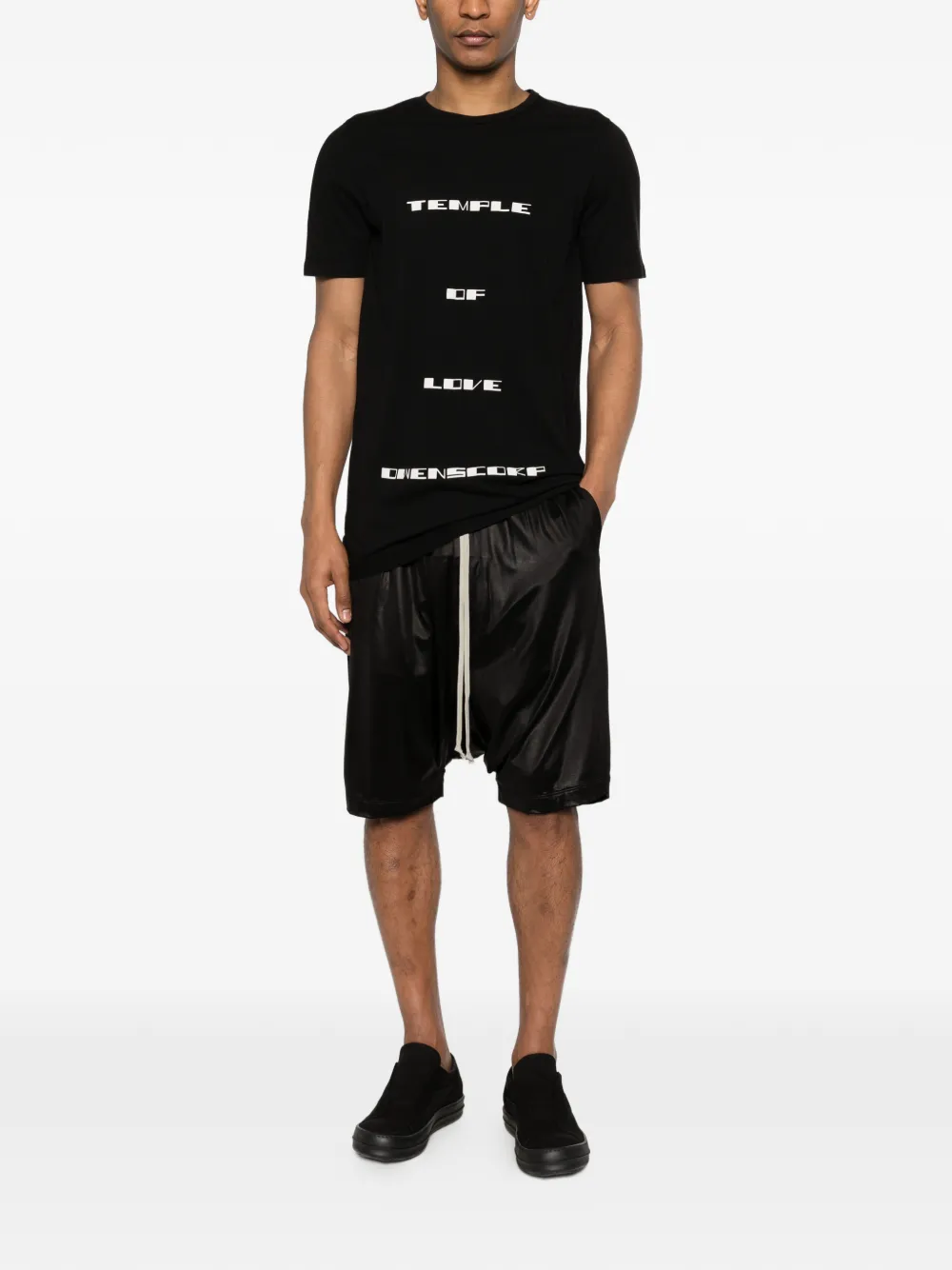 Rick Owens DRKSHDW Temple Love T-shirt met print Zwart