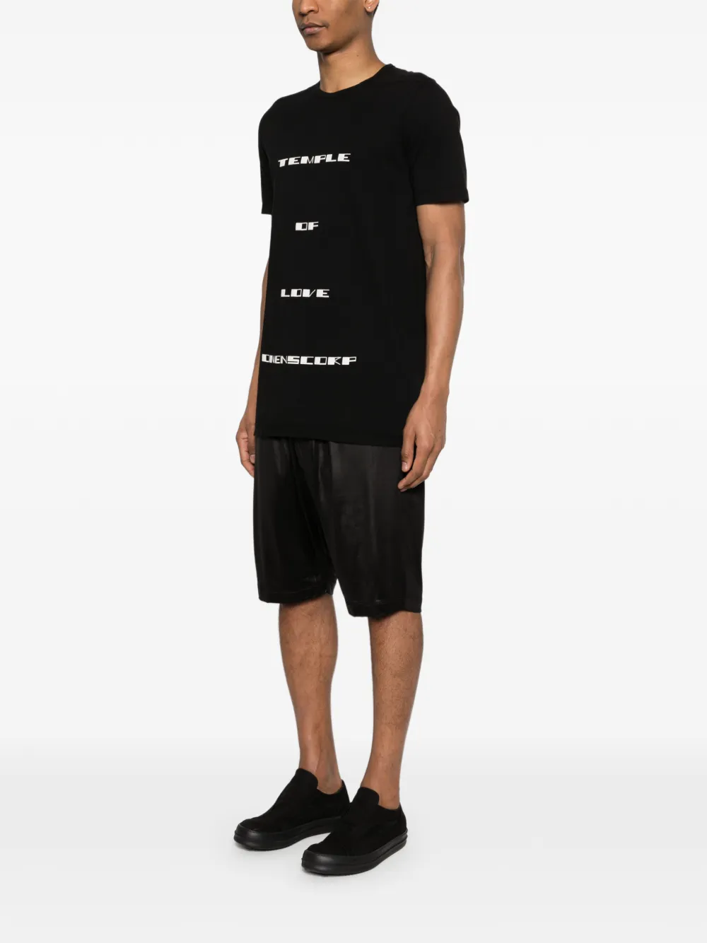 Rick Owens DRKSHDW Temple Love T-shirt met print Zwart