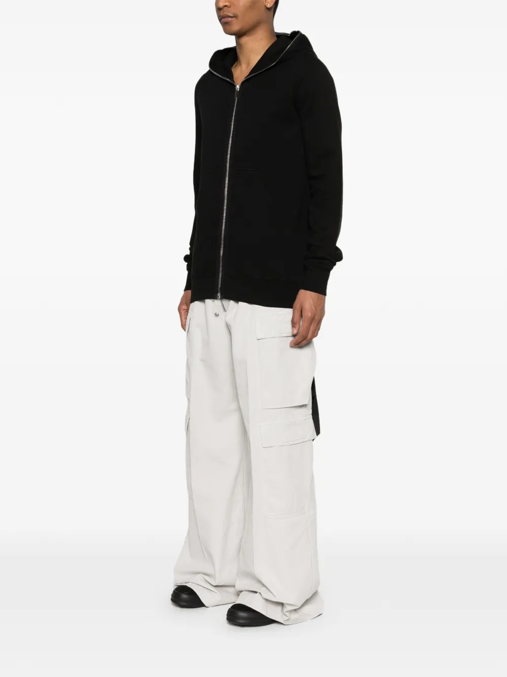 Rick Owens DRKSHDW Gimp hoodie met rits Zwart