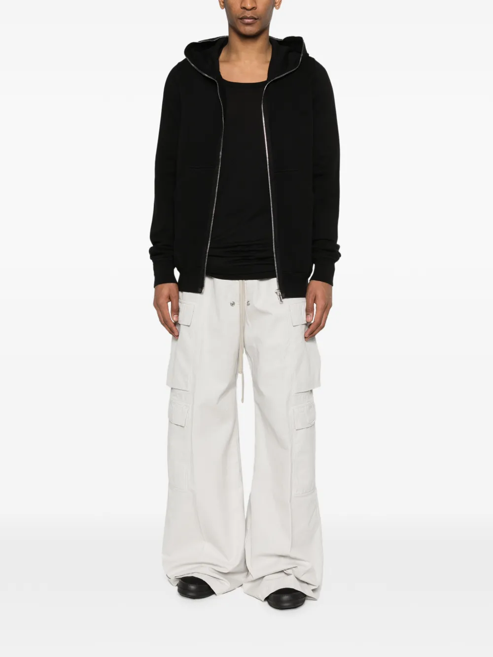 Rick Owens DRKSHDW Gimp hoodie met rits Zwart