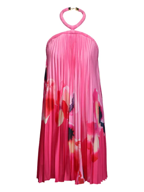 Acler Fixby pleated floral mini dress