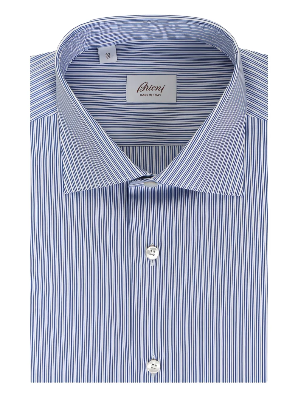 Brioni striped buttoned shirt - Blu