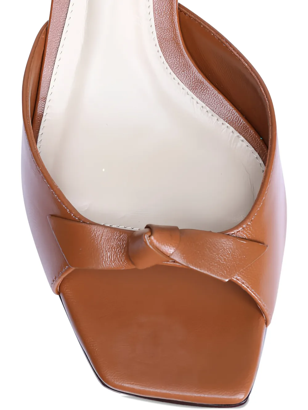 Alexandre Birman Clarita Espresso sandalen met enkelbandje en strik Bruin