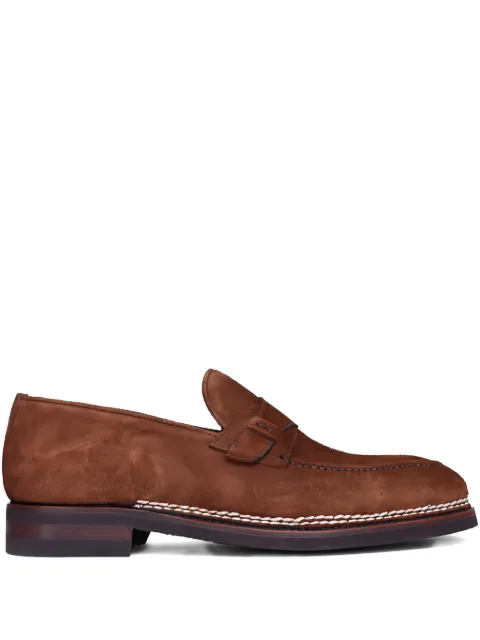 Bontoni buckled stitch detail loafers