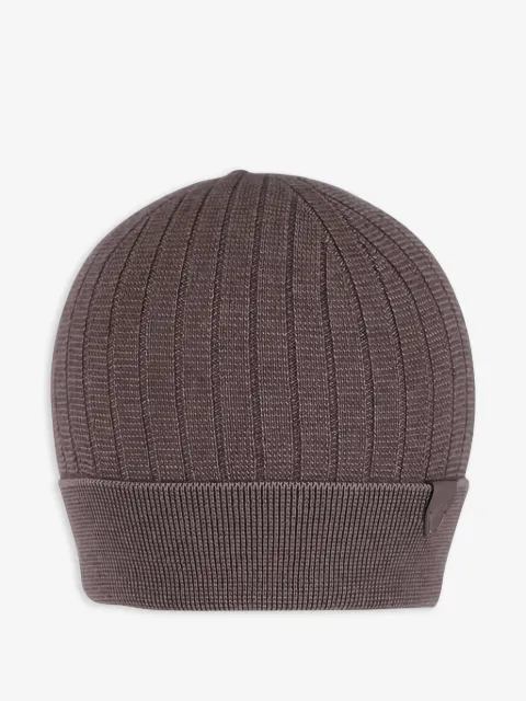 Brioni ribbed beanie hat