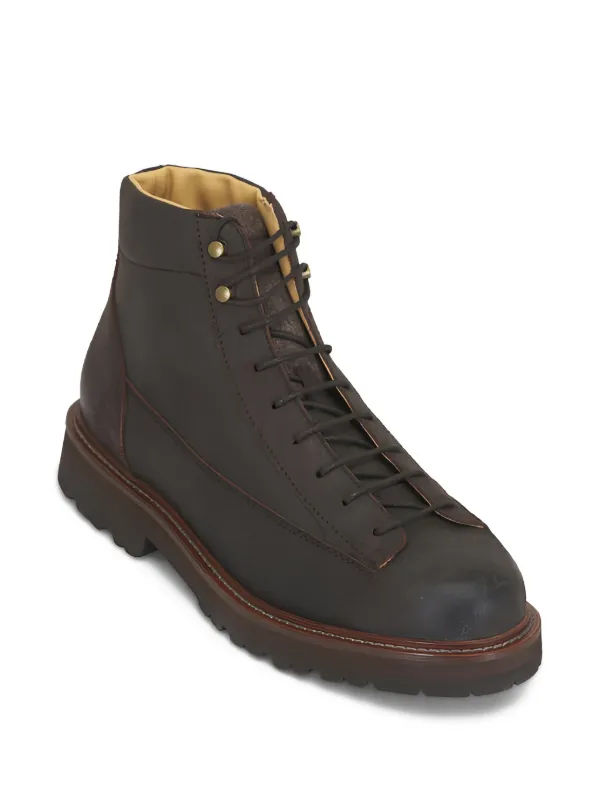 Brunello Cucinelli lace-up Suede Hiking Boots | Brown  display picture 2