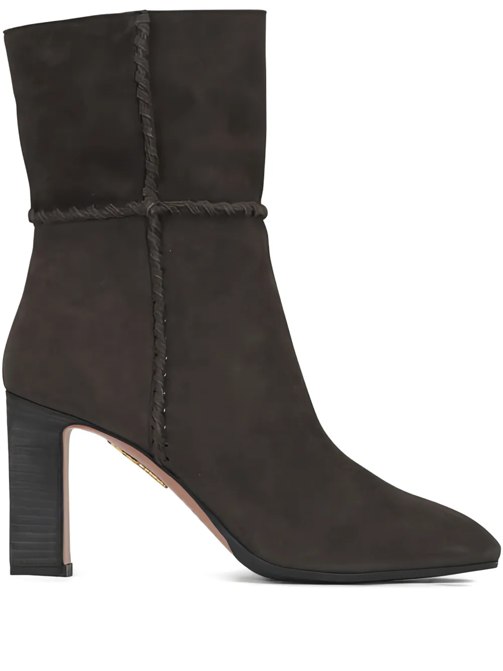 Aquazzura braided suede short boots Bruin