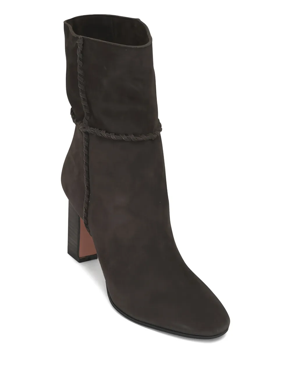 Aquazzura braided suede short boots Bruin