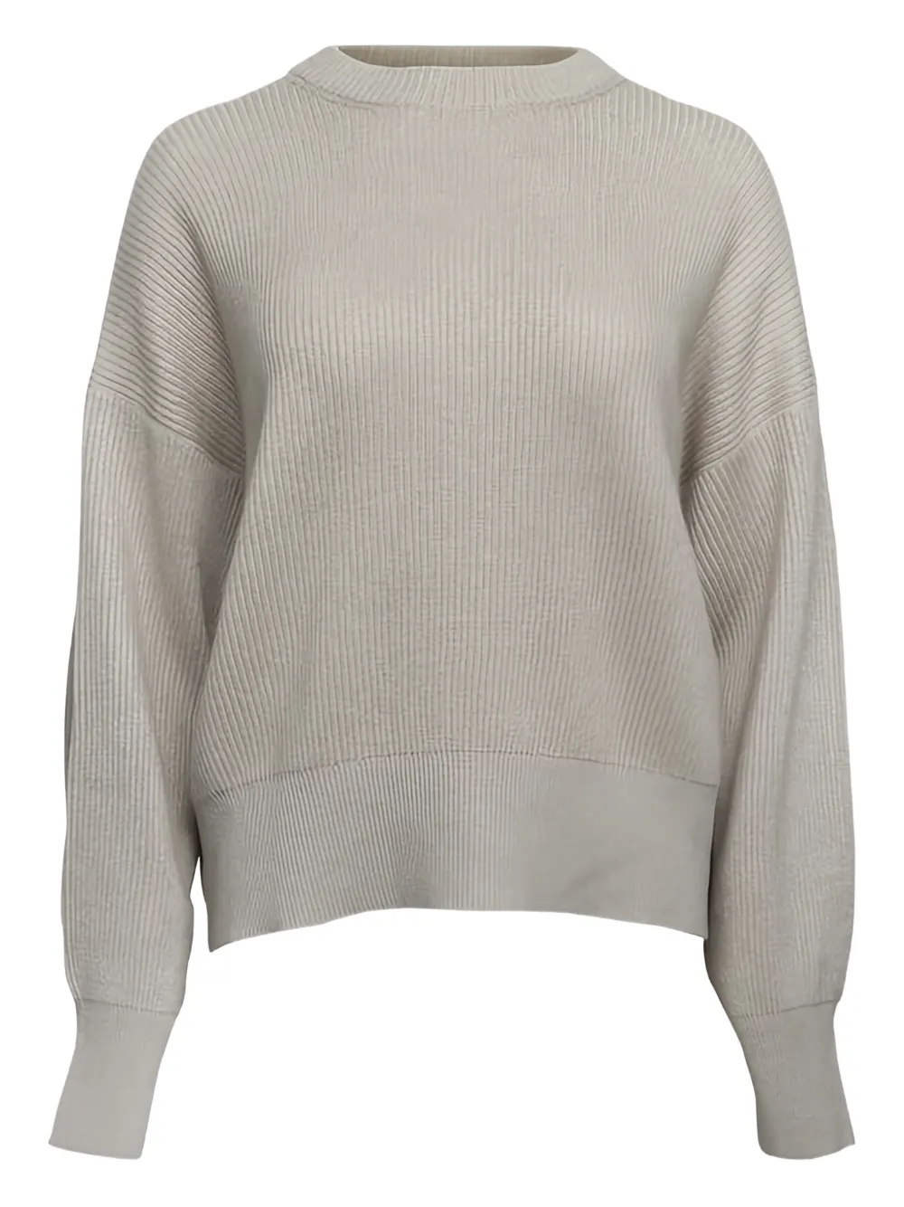 Brunello Cucinelli crew-neck ribbed sweater - Neutrals