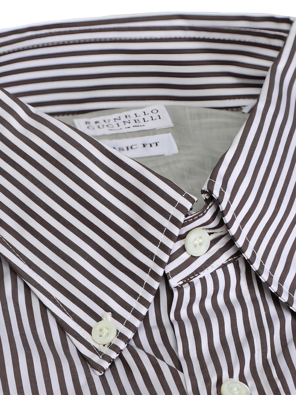 Brunello Cucinelli Gestreept overhemd - Wit