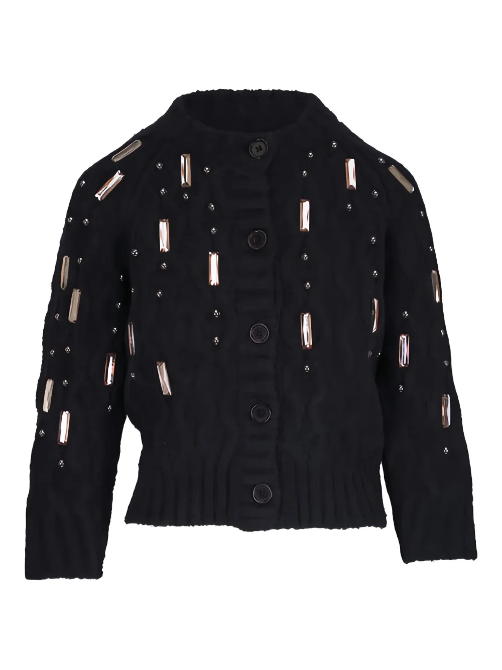 Dorothee Schumacher Cozy Diamonds embellished cardigan - Black