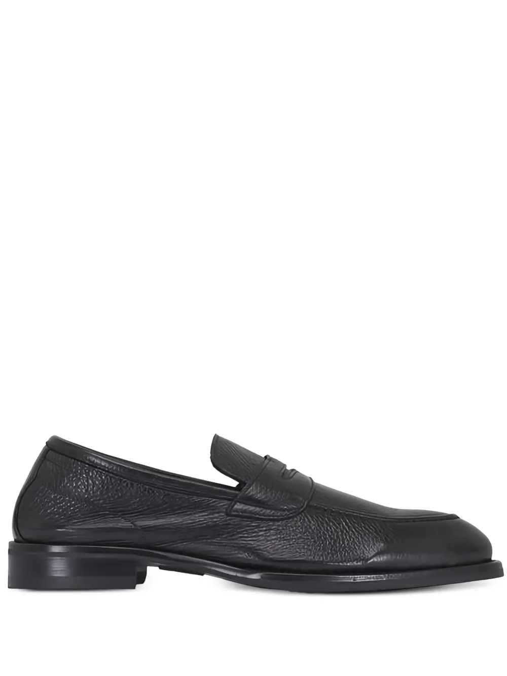 Di Bianco Aviano almond-toe textured loafers | Black | Image 1
