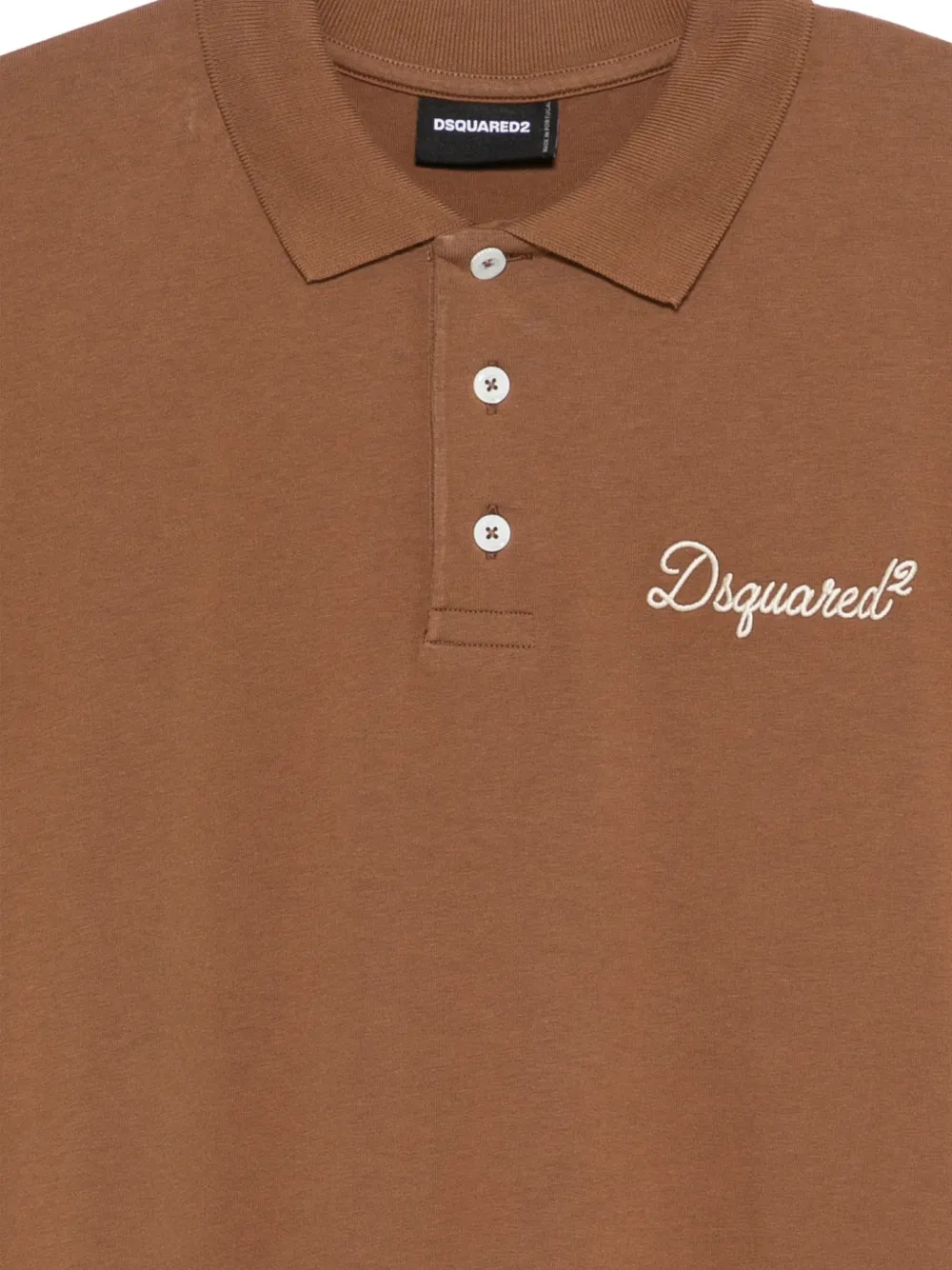  Dsquared2 Embroidered Polo Shirt - Brown 
