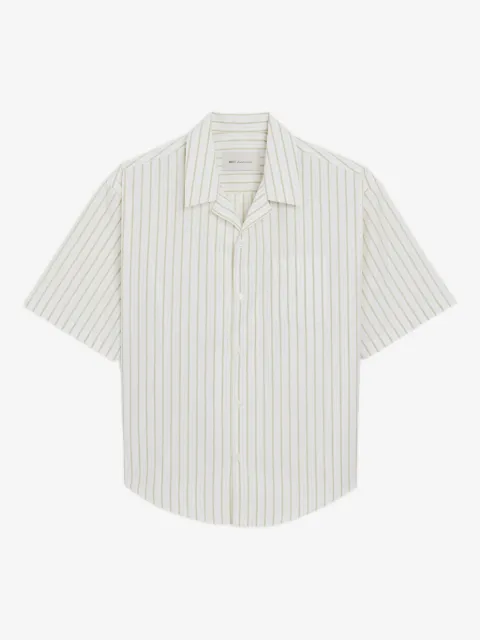 AMI Paris striped-pattern revere-collar shirt