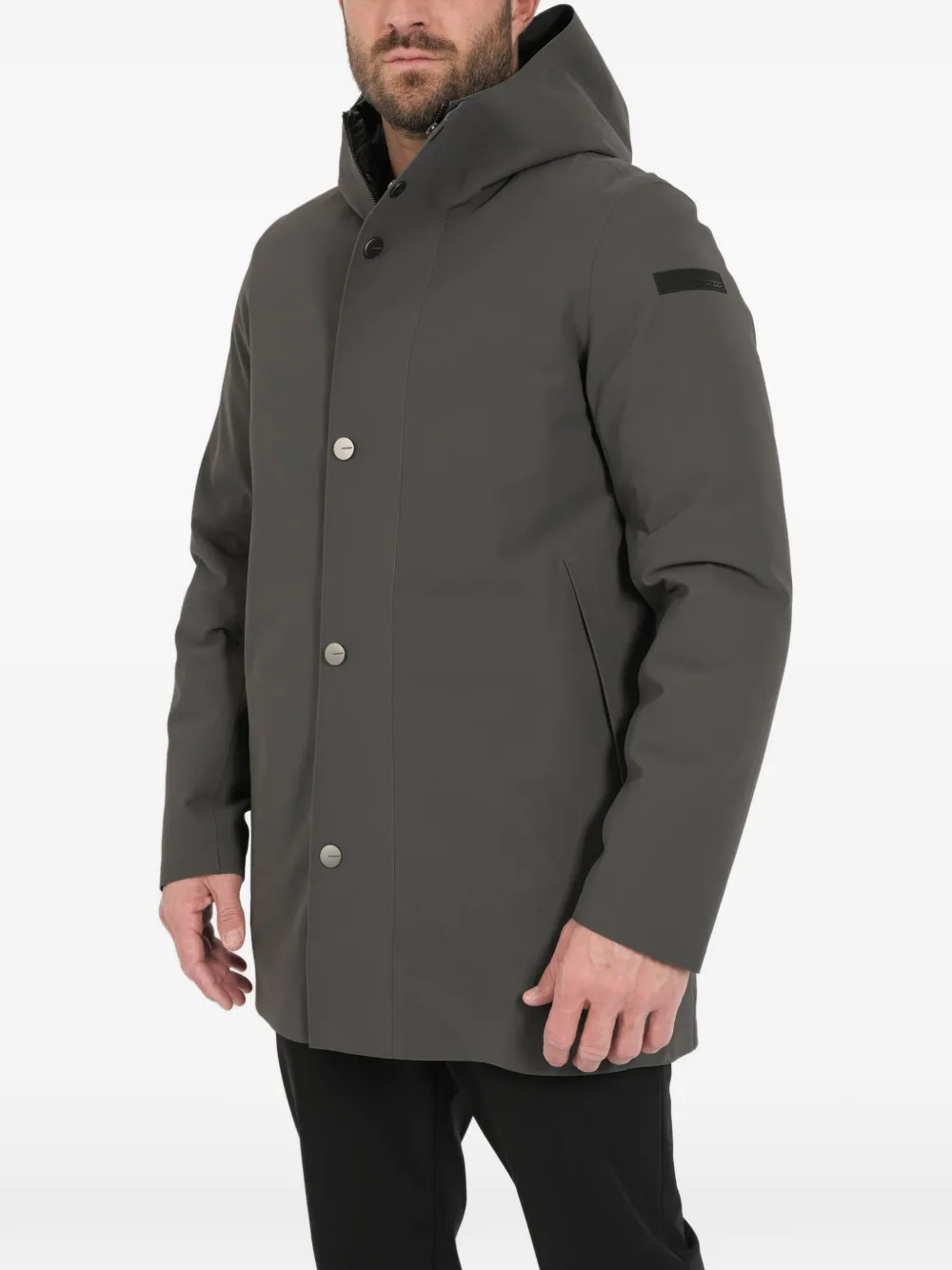 RRD hooded buttoned parka | Grey | Image 1