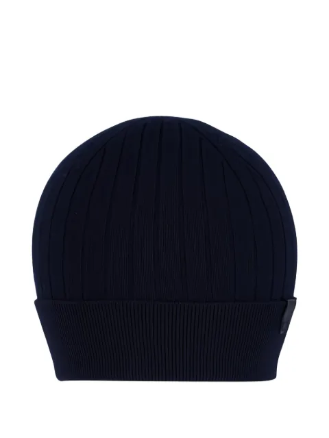 Brioni ribbed beanie hat