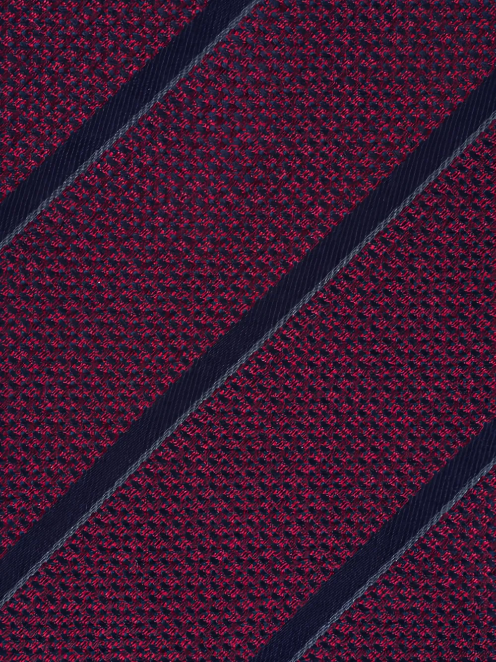 Canali Gestreepte zijden stropdas - Rood