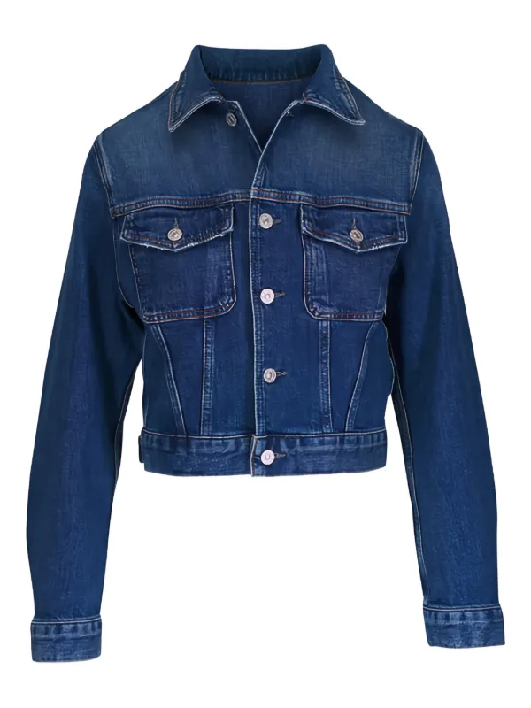 Citizens of Humanity Charisse Briar Buttoned Denim Jacket in Blue