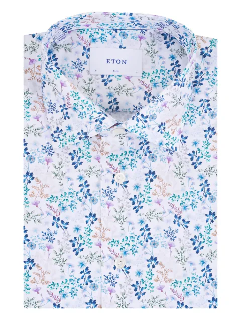 Eton chemise à fleurs en sergé