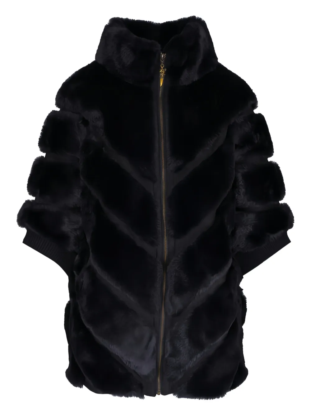 Camilla Pelliccia sintetica Istanbul Animalia - Nero