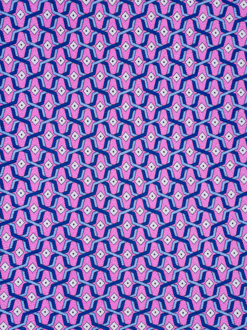 Canali Stropdas met geometrische print - Roze