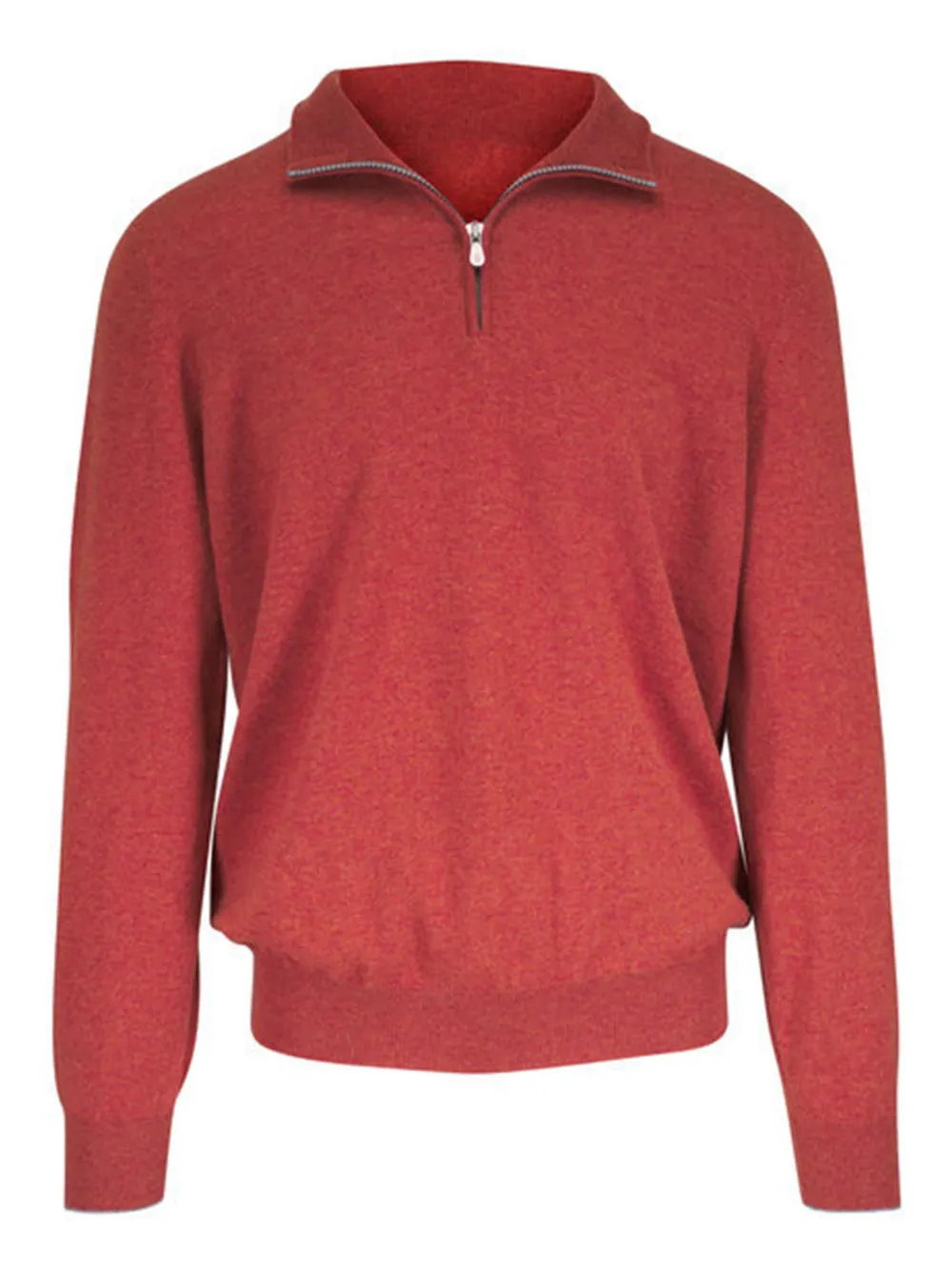 Brunello Cucinelli Polo con zip - Arancione