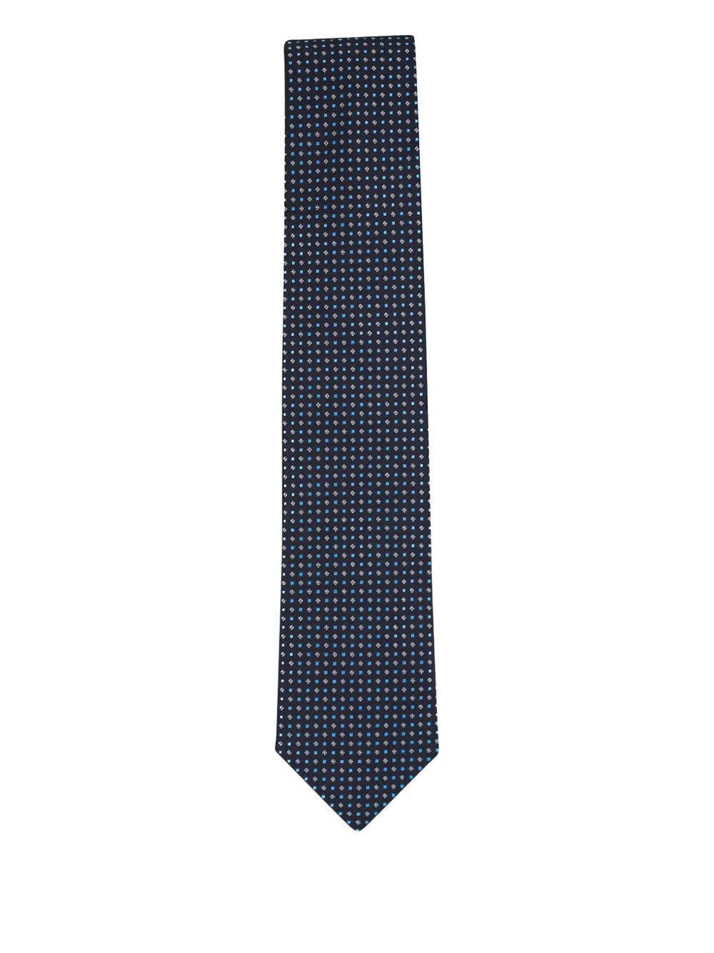 Eton geometric-pattern tie | Black | Image 1
