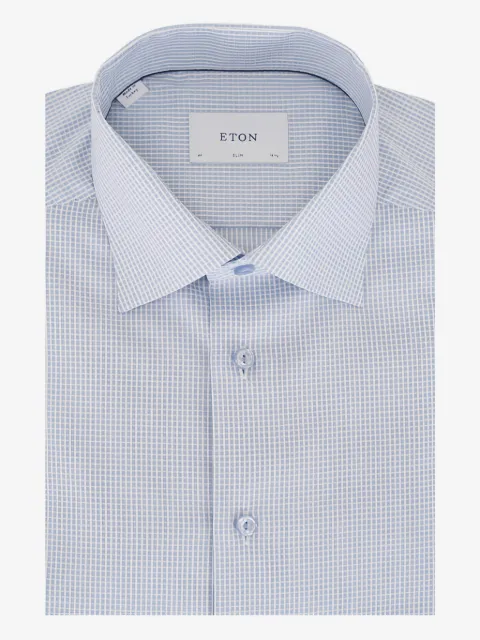 Eton camisa con motivo de cuadros