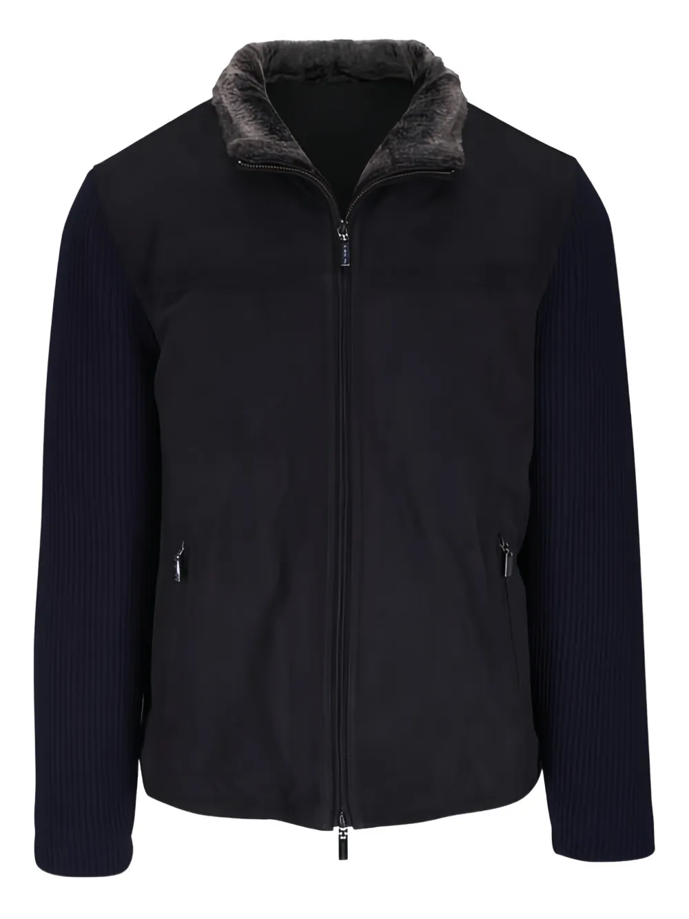 Gimo's Italiana Jacke mit Pelzbesatz - Schwarz