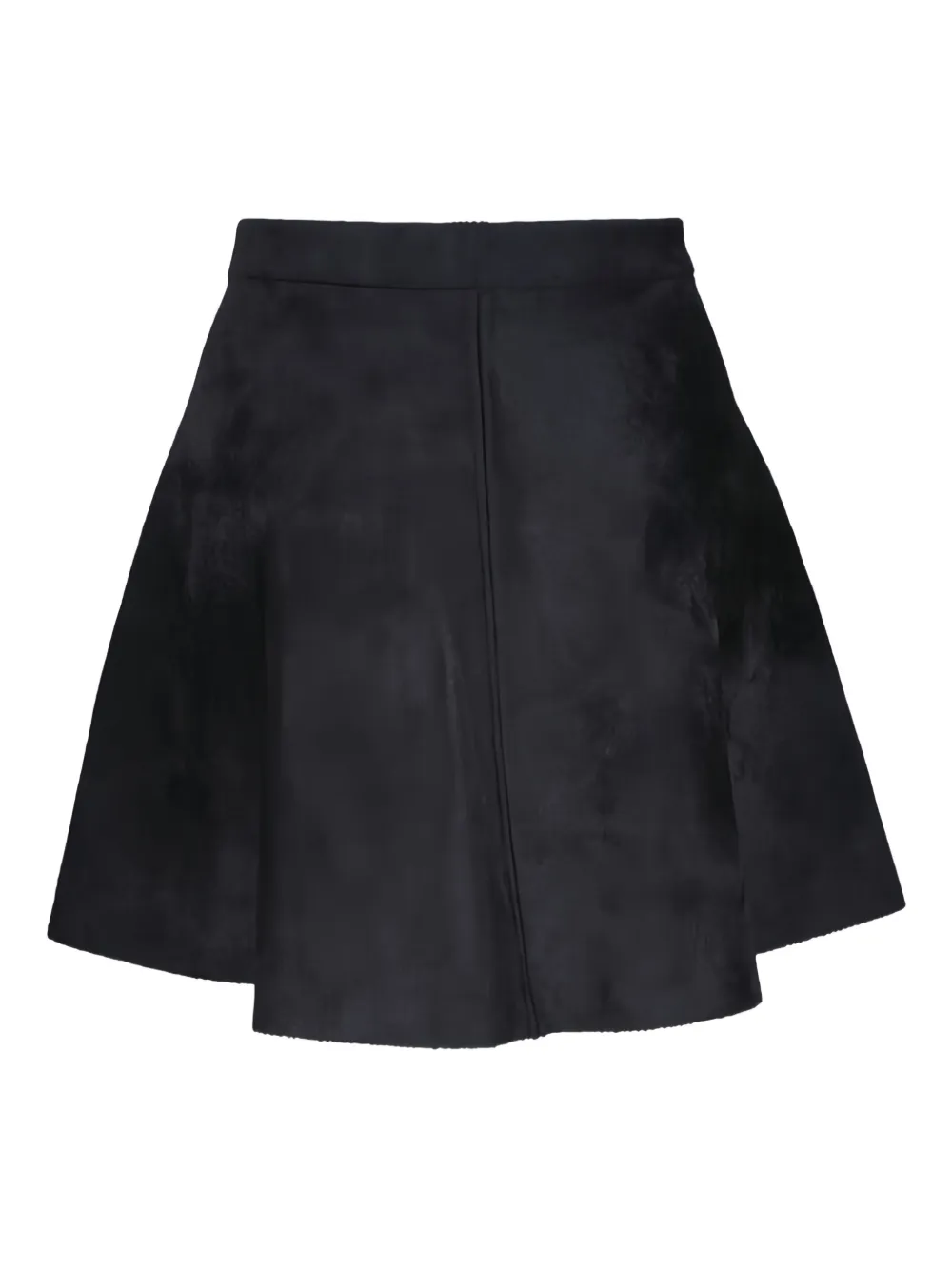 D.Exterior flared mini skirt - Zwart