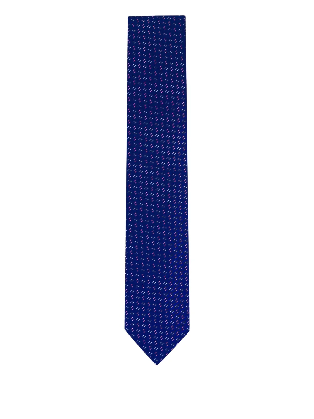 Eton geometric-patterned tie | Blue | Image 1
