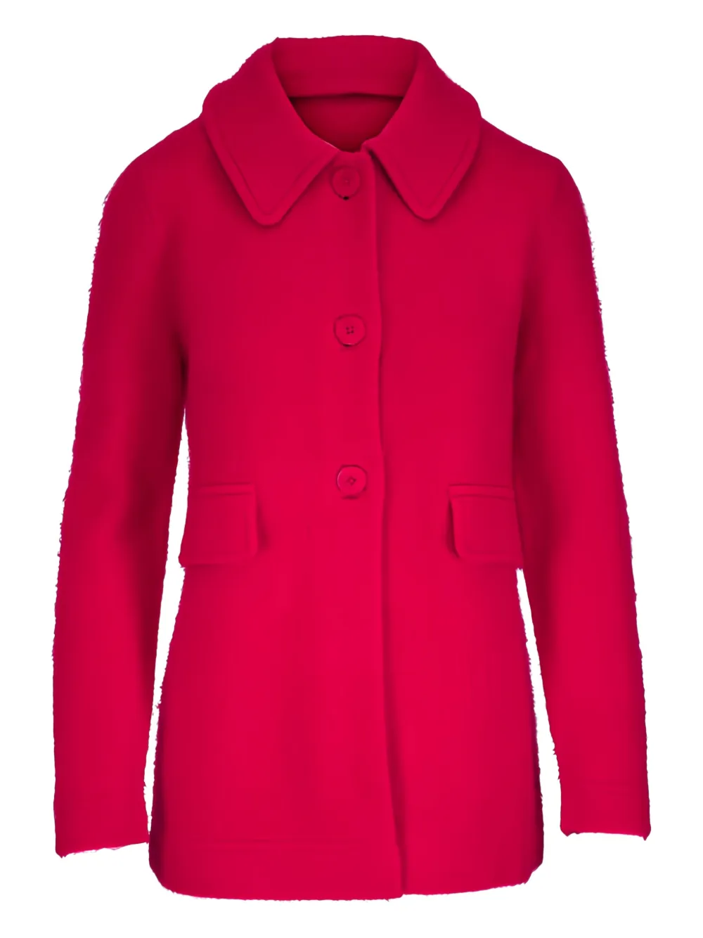 Dorothee Schumacher Fluffy Statements flap-pocket coat - Rosso