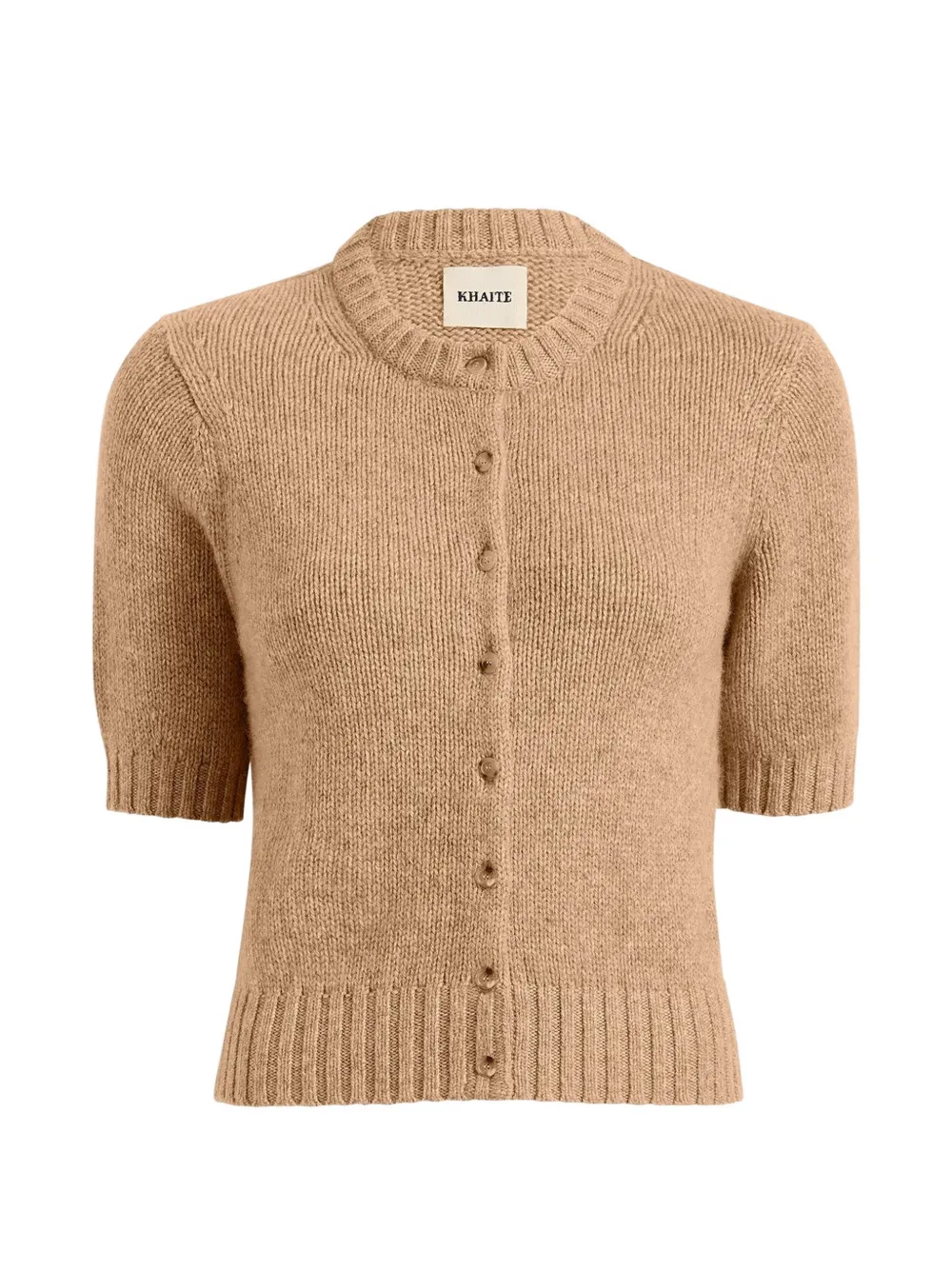 KHAITE button-down short-sleeved cardigan