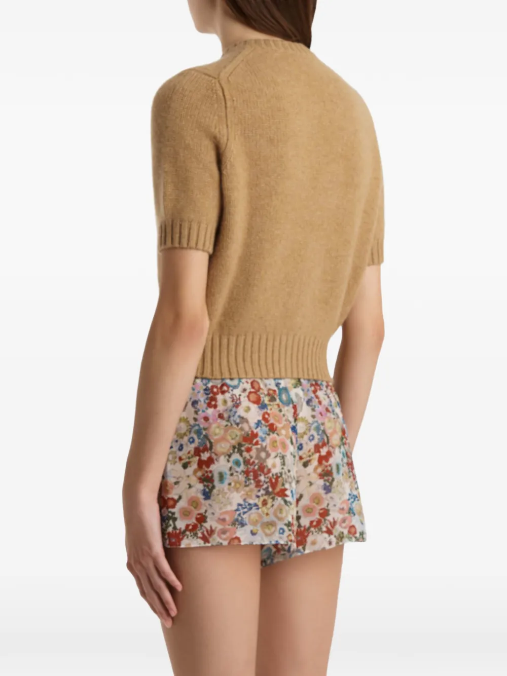 KHAITE Button-down vest met korte mouwen Bruin