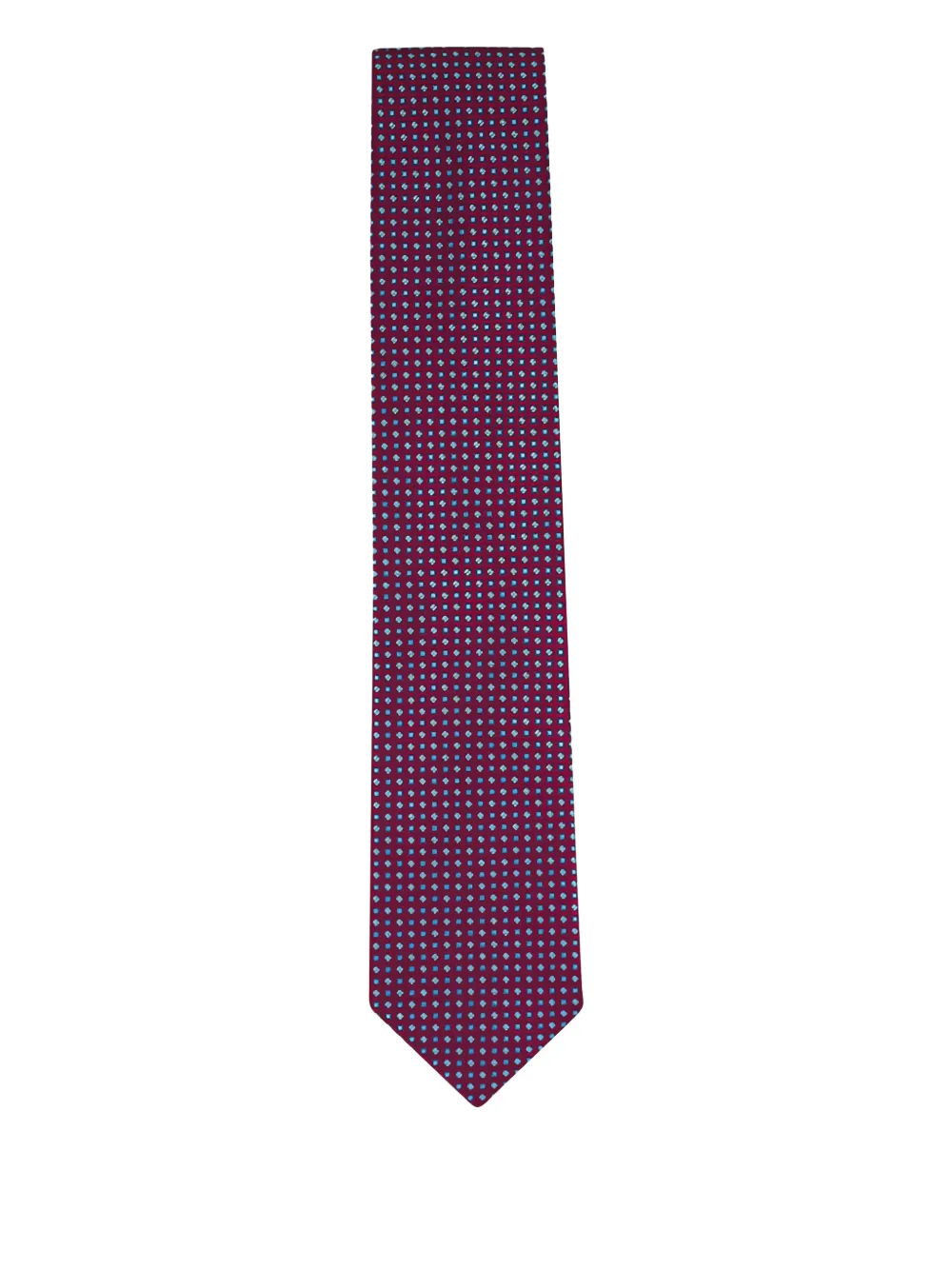 Eton geometric-pattern tie | Red | Image 1